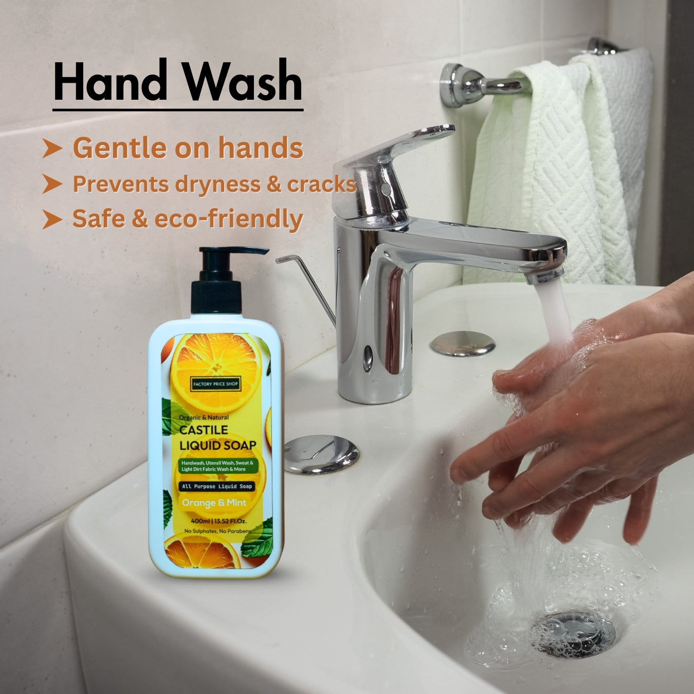 Orange & Mint Castile Liquid Soap
