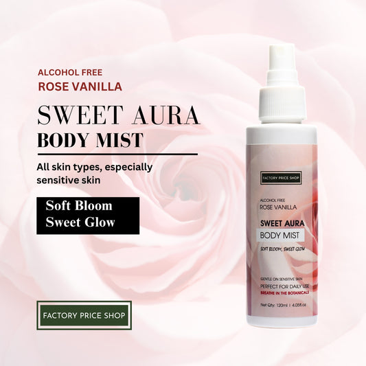 Sweet Aura Rose Vanilla Body Mist – refreshing floral body spray