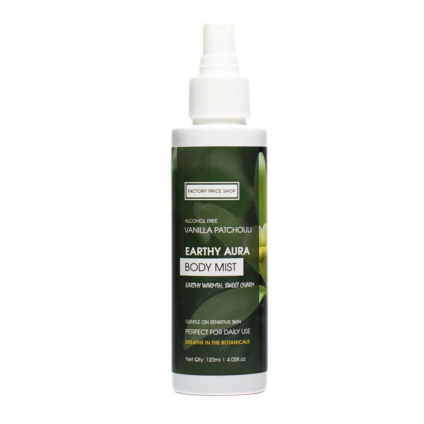 Natural Earthy Aura Body Mist – hydrating body spray with vanilla patchouli blend