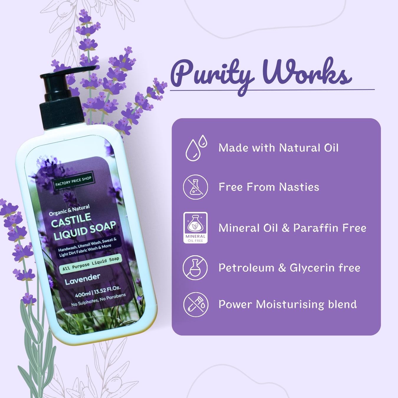 Lavender Castile Liquid Soap