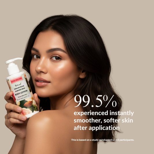 Natural English Rose Almond Milk Body Lotion