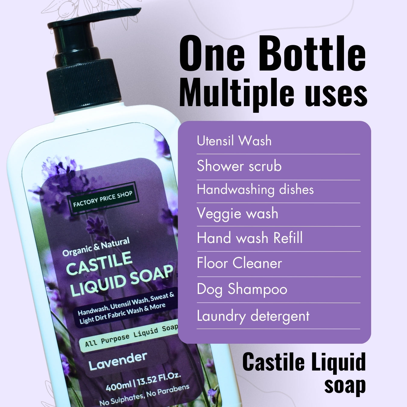 Lavender Castile Liquid Soap