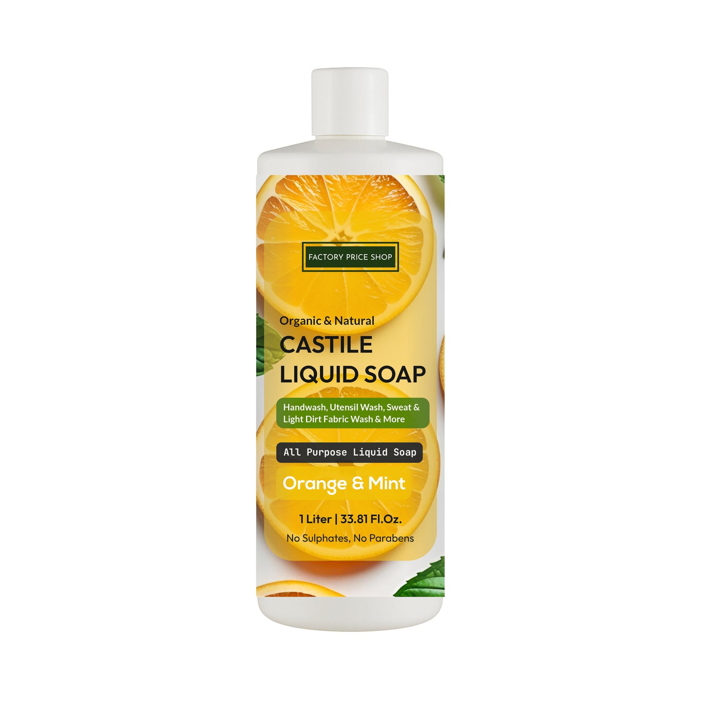 Orange & Mint Castile Liquid Soap