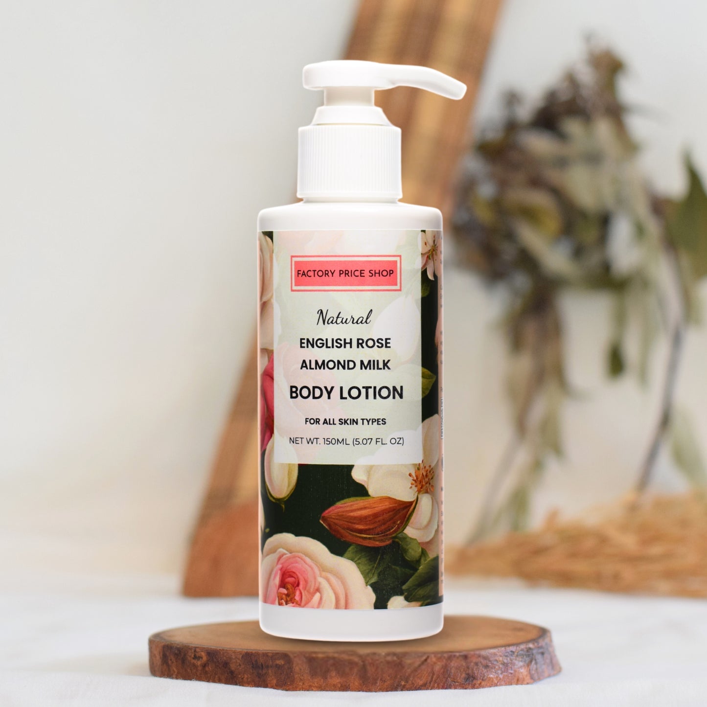 English Rose Almond Milk Body Lotion for Smooth Hydration