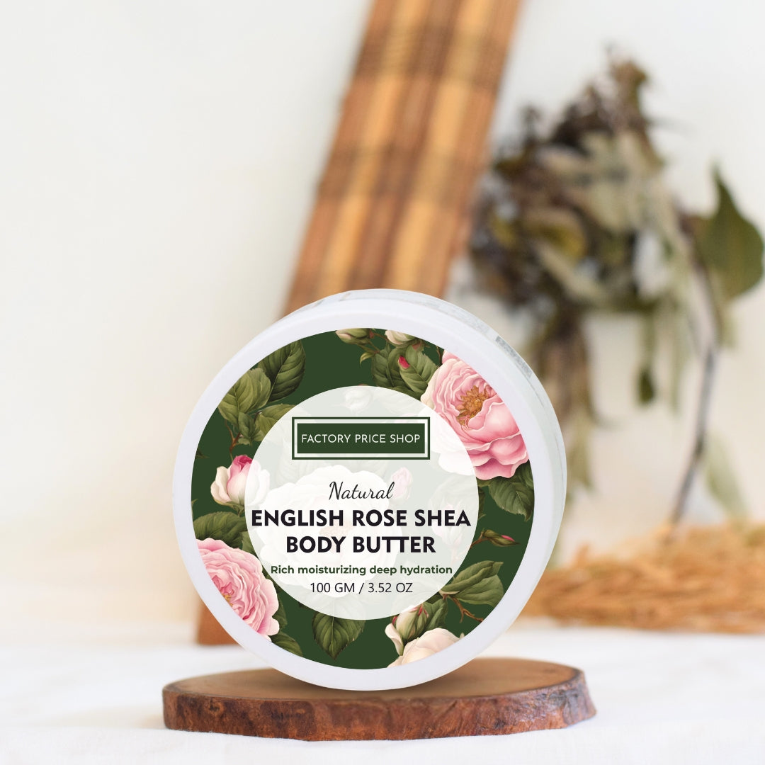 Moisturizing body butter with rose & shea for glowing skin