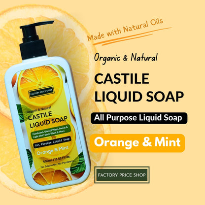 Orange & Mint Castile Liquid Soap