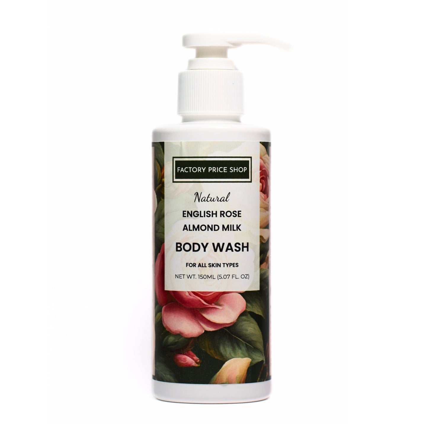 Natural English Rose Almond Milk Body Wash