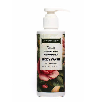 Natural English Rose Almond Milk Body Wash