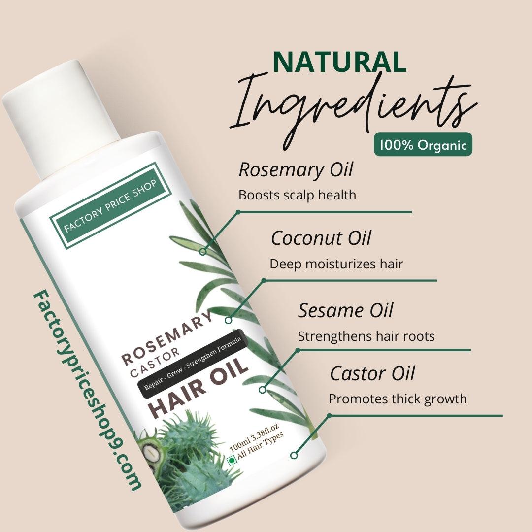 Rosemary Hair Revival Trio — Oil + Shampoo + Serum