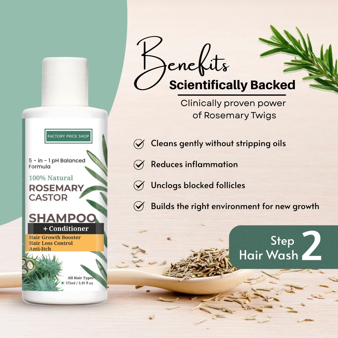 Rosemary Hair Revival Trio — Oil + Shampoo + Serum