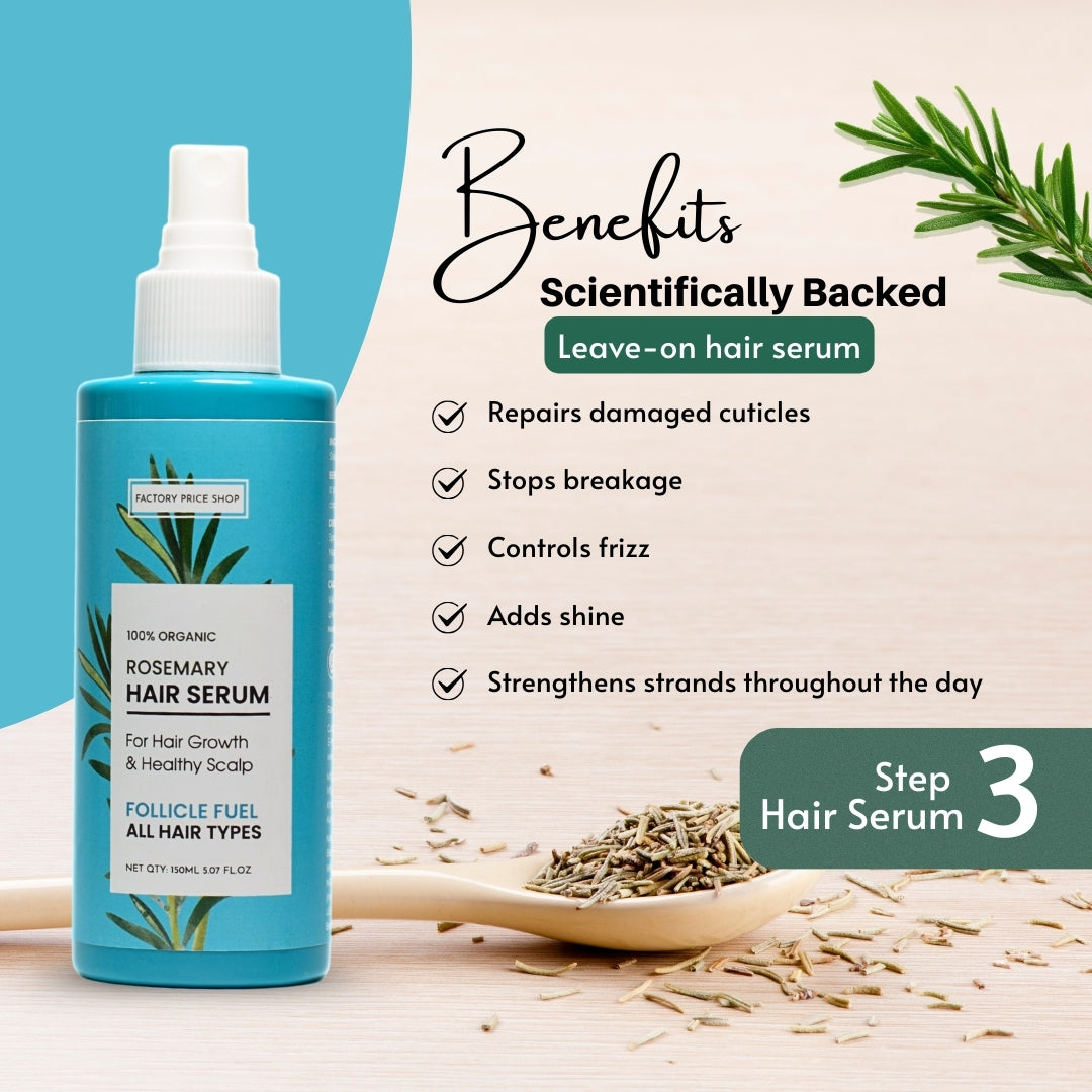 Rosemary Hair Revival Trio — Oil + Shampoo + Serum