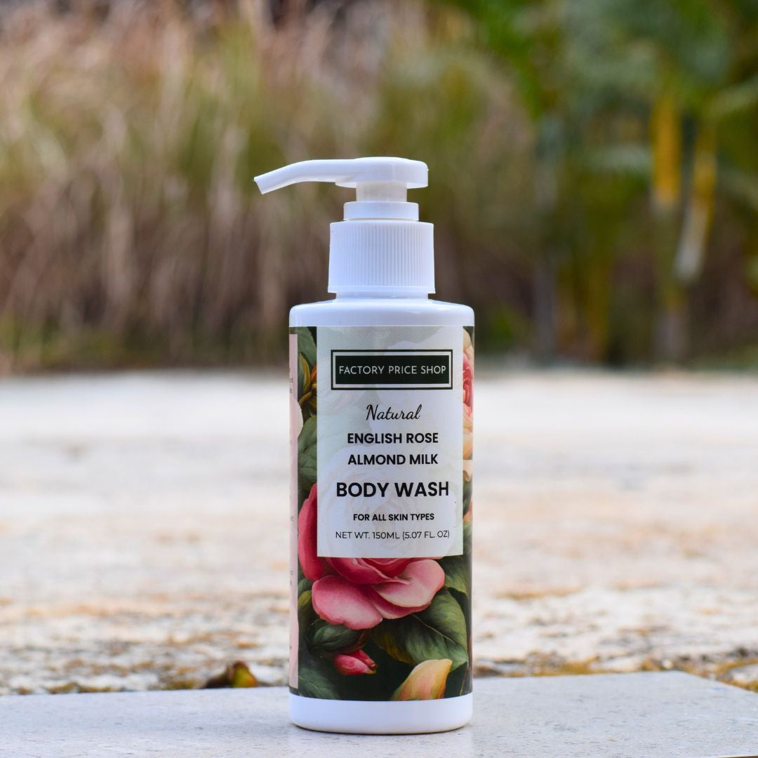 Natural English Rose Almond Milk Body Wash