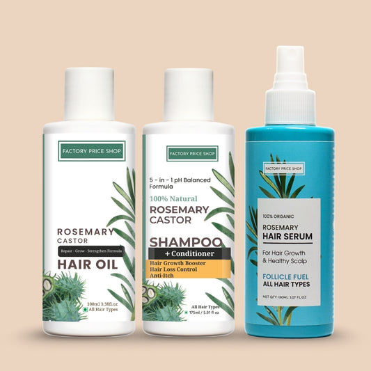 Rosemary Hair Revival Trio — Oil + Shampoo + Serum